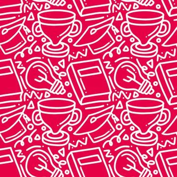 Doodle set of school hand drawing Stock Illustration