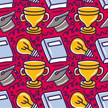 Doodle set of school hand drawing Stock Illustration
