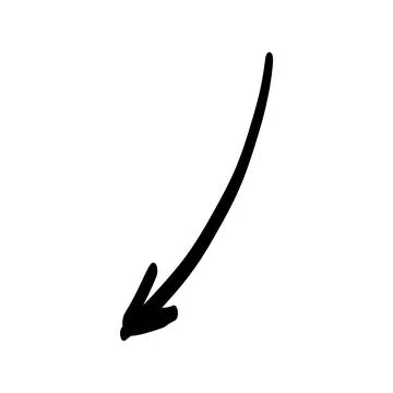 Doodle shapes. Arrows sketch elements. Vector cartoon arrow. Hand drawn icon. Stock Illustration