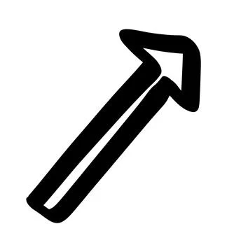 Doodle shapes. Arrows sketch elements. Vector cartoon arrow. Hand drawn icon. Illustrazione stock