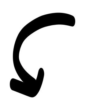 Doodle shapes. Arrows sketch elements. Vector cartoon arrow. Hand drawn icon. Stock Illustration