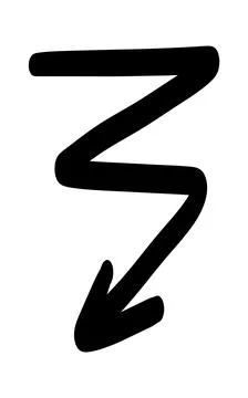 Doodle shapes. Arrows sketch elements. Vector cartoon arrow. Hand drawn icon. 库存插图