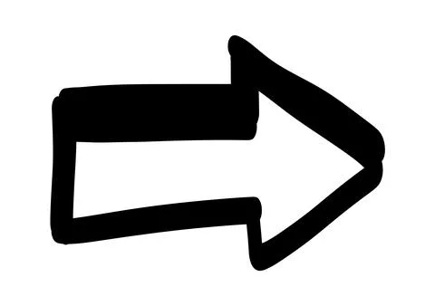 Doodle shapes. Arrows sketch elements. Vector cartoon arrow. Hand drawn icon. Stock Illustration