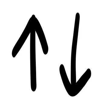 Doodle shapes. Arrows sketch elements. Vector cartoon arrow. Hand drawn icon. 스톡 일러스트