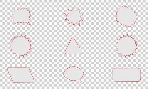 Doodle shapes isolated on white background Stock Illustration
