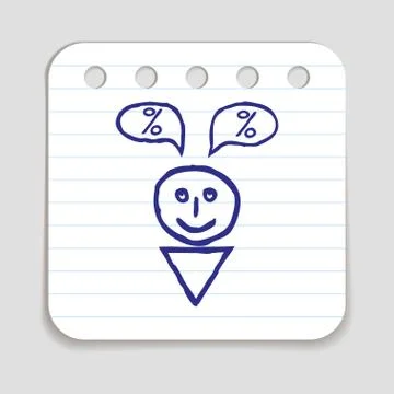 Doodle Shopping Icon Stock Illustration