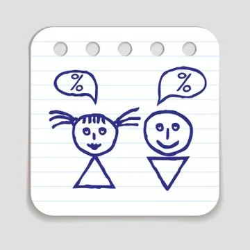Doodle Shopping Icon Stock Illustration