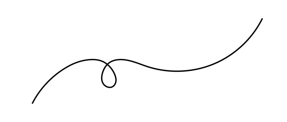 Doodle simple swirl line, vector isolated illustration, decorative abstract a Stock Illustration