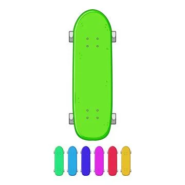 Doodle skate board cartoon vector graphic 스톡 일러스트