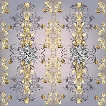 Doodle, sketch, scribble on neutral, beige and gray colors. Scroll decorative vi Stock Illustration