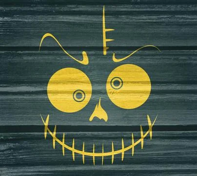 Doodle Skull with Evil Laugh Doodle Skull with Evil Laugh. Simple silhouet... Stock Photos