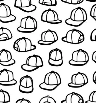 Doodle snapback's Ilustración de archivo