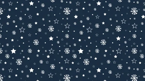Doodle snow stars pattern blue Stock-Footage 247309740