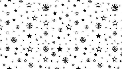 Doodle snow stars pattern v2 스톡 동영상 246708603