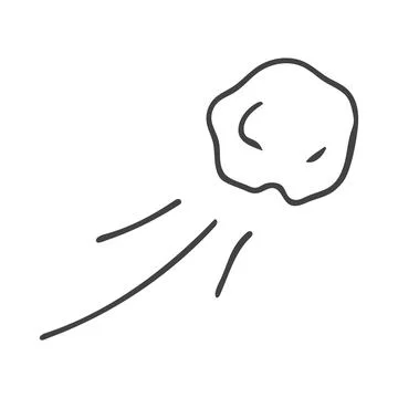 Doodle of Snowball in action. Stock Illustration