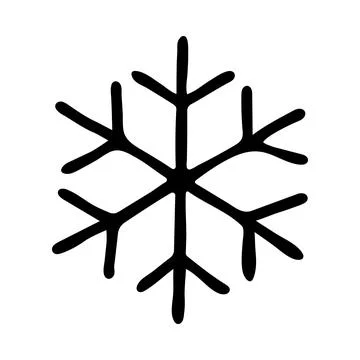 Doodle snowflake. Hand-drawn ector graphics Stock Illustration