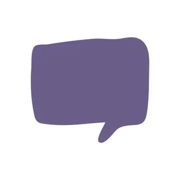 Doodle speech bubble isolated on white background. Hand drawn blank comment d Stock Illustration