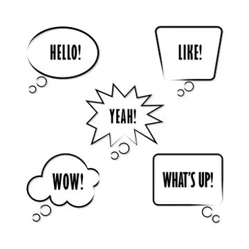 Doodle speech bubbles Stock Illustration