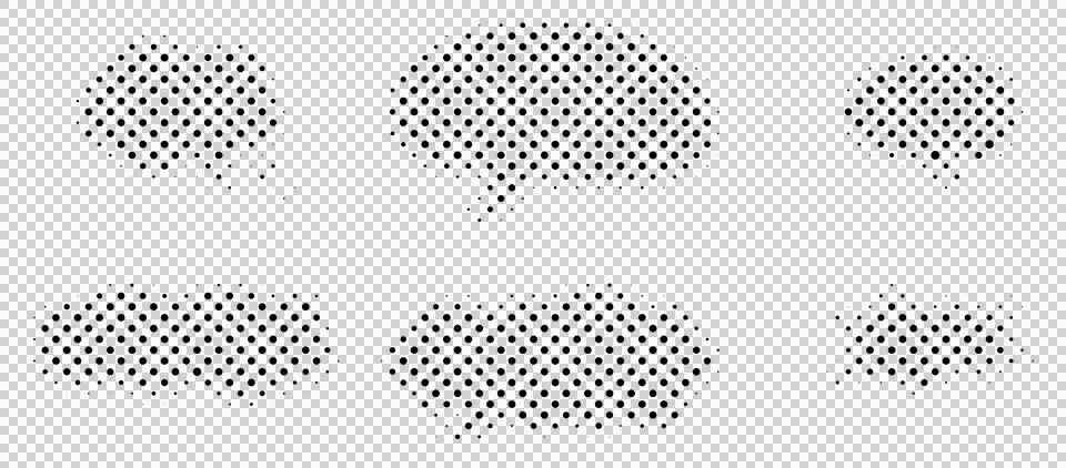 Doodle speech bubbles on white background Stock Illustration