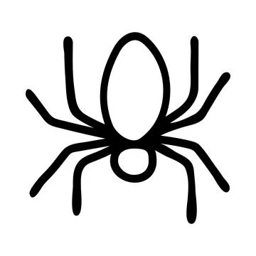 Doodle spider. Hand-drawn vector illustration Stock Illustration