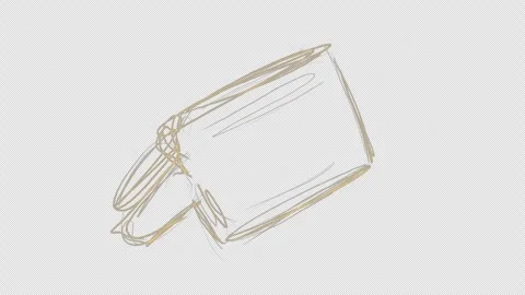 Doodle spinal disc with ridge in sketch style on black screen. Stock Footage 247846449