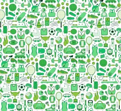 Doodle sports elements. Vector illustration イラスト素材
