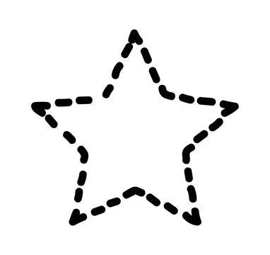 Doodle star. Hand drawn scribble sketch icon. Grunge line handdrawn star Stock Illustration