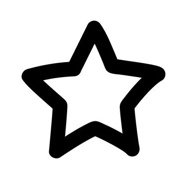 Doodle star. Hand drawn scribble sketch icon. Grunge line handdrawn star Stock Illustration
