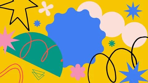 Doodle star splash background Stock Illustration