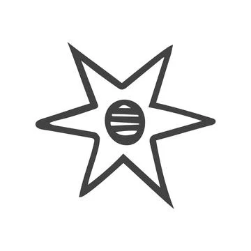 Doodle of star on white background. Stock Illustration