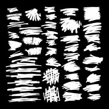 Doodle strokes graffiti spray effect. set of design elements. strokes backgro Stock Illustration