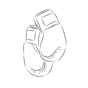 Doodle style boxing illustration in vector format. Stock Illustration