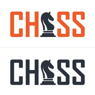 Doodle Style Chess Vector Illustration. Chess Text Include With Knight Stock Illustration