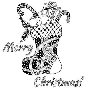 Doodle style - christmas background Stock Illustration
