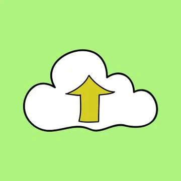 Doodle style cloud computing イラスト素材