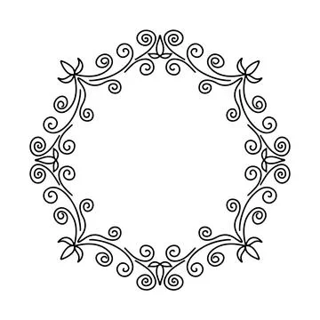 Doodle style decorative frame. Cute Vector illustration. Illustrazione stock