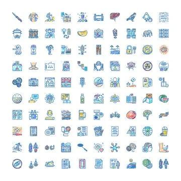 Doodle style icon collection for various concepts 스톡 일러스트
