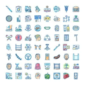 Doodle style icons representing abstract concepts collection イラスト素材
