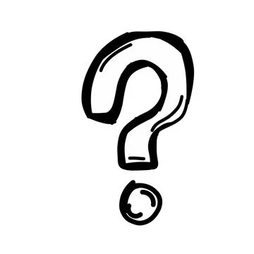 Doodle style question mark sketch Stock Illustration