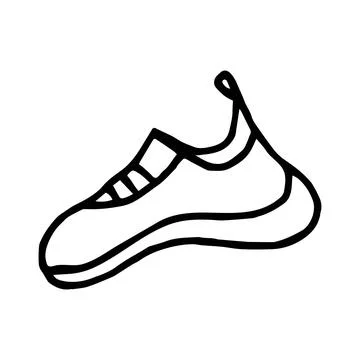 Doodle style sneaker vector illustration Stock Illustration