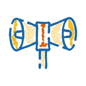 Doodle style speech transmission tool for communication Stock Illustration