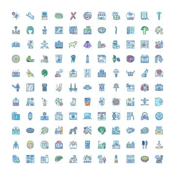 Doodle style various objects and concepts icons set Stock Illustration