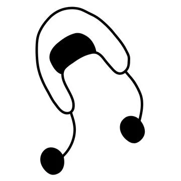 Doodle style winter cap in vector format. Stock Illustration