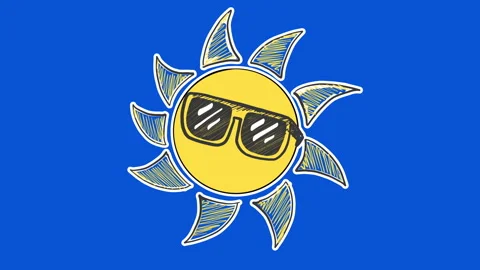 DOODLE SUN 4K Stock Footage 243193879