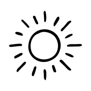 Doodle sun. Hand-drawn vector illustration Stock Illustration
