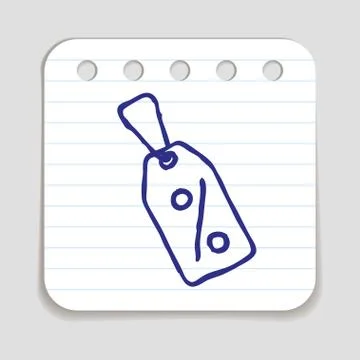 Doodle Tag icon Stock Illustration