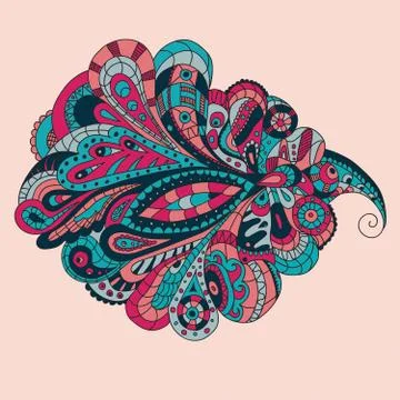 Doodle tail. Abstract vector. Stock Illustration