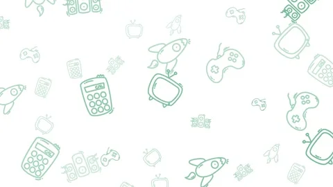 Doodle Tech - A Playful Background for Creative Projects. Stock Footage 321846723