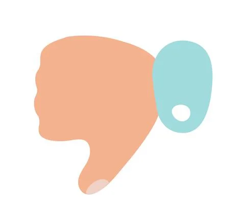 Doodle thumbs down icon or logo in trendy naive style Stock Illustration