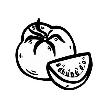 Doodle Tomato Illustration Stock Illustration